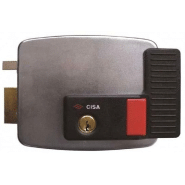 Electro-serrure à bouton gauche poussant canon à languette 45-50mm axe 60mm - CISA - 11630 60 4 - 126376