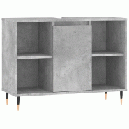 Helloshop26 - Armoire de salle de bain industrielle avec rangement 80 x 33 x 60 cm finition mate en bois gris béton 02_0049053 - gris Bois massif 300