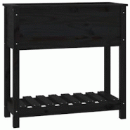 Helloshop26 - Jardinière bac lit surélevé plantes fleurs terrasse jardin avec étagère 82,5 x 34,5 x 81 cm bois massif de pin noir 02_0038401 - 30 Helloshop26 - Jardinière bac lit surélevé plantes fleurs terrasse jardin avec étagère 82,5 x 34,5 x 81 cm bois massif de pin noir 02_0038401 - 30