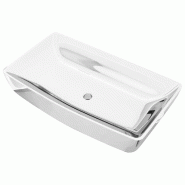 Helloshop26 - Lavabo vasque salle de bain 71 x 38 x 13,5 cm céramique argenté 02_0002584 - 3000100811534