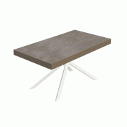 Itamoby Table Extensible Niket Gris Tourterelle 160/244X80 Cm Avec Pieds Blancs - beige 8050598058312