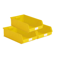 Lot de 14 bacs à bec plastique 20l jaune_0