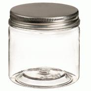 Pot à vis PET transparent avec couvercle aluminium 150ml - par 240