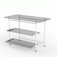 Structure de table Round  tube rond p/plateau rectangl. 1116x604x900mm blanc mat