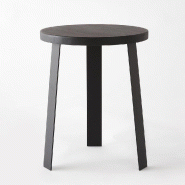 Table ronde bois noir Ø 40 x H50 cm