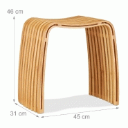 TABOURET REPOSE-PIEDS LAMELLE BOIS DE BAMBOU 13_0002816 TABOURET REPOSE-PIEDS LAMELLE BOIS DE BAMBOU 13_0002816