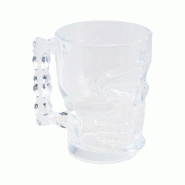 Verre a bière tête de mort 12,5x9,5x13 cm