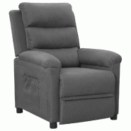 VidaXL Fauteuil inclinable Gris clair Tissu Modèle Yervellaix - 342339