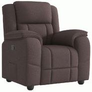 VidaXL Fauteuil inclinable Marron foncé Tissu Modèle Terdoria - 4015705