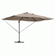 VidaXL Parasol Taupe 352 x 251 x 265 cm Polyester et Aluminium Modèle Titan Vision - 42003330