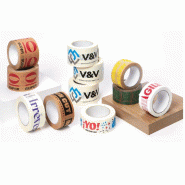 Adhésif personnalisable PVC solvant transparent x 360  impres.2 couleurs 50x100m