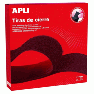 Apli Bande auto-agrippante scratch, adhésive, 20mm x 25m, noir - 8410782170181