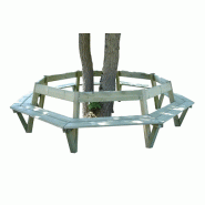 Banc Tour d'Arbre Turin en Bois Brut - 2300 mm - Diamètre Intérieur 1150 mm - Traitement Autoclave Classe 4