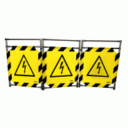 Barrière d'intervention - 3 panneaux - 1000 / INOX 304 / Electrique