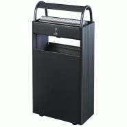 Cendrier corbeille sur pied Kopa 12/60L - acier anticorrosion - aluminium poudré anti-UV - grille inox - fabrication française Cendrier corbeille sur pied Kopa 12/60L - acier anticorrosion - aluminium poudré anti-UV - grille inox - fabrication française