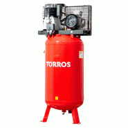 Compresseur vertical à entraînement par courroie à huile cuve 270 L 4 kW / 5,5 Ch 10 bars 620 l/min 400 V Torros TCV2707510T