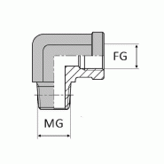 Coude mâle gaz conique x femelle gaz cylindrique - 1/2' , 20.95 , 1/2' , 18.63