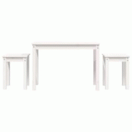Décoshop26 - Lot de 3 tables d'appoint gigognes en bois de pin blanc DEC032698 - 3000259112766 Décoshop26 - Lot de 3 tables d'appoint gigognes en bois de pin blanc DEC032698 - 3000259112766
