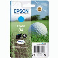 Epson Golf ball Singlepack Cyan 34 DURABrite Ultra Ink_0