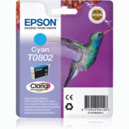 EPSON T0802 / Colibri - Cartouche d'encre Claria cyan authentique - 8715946360744 EPSON T0802 / Colibri - Cartouche d'encre Claria cyan authentique - 8715946360744