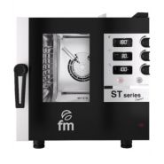 Four mixte à injection de vapeur professionnel facile à nettoyer, compatible avec plateaux gn, destinée aux cafés, restaurants et hôtels -- stc-411-e fm