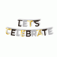 Guirlande en lettres 1,85 m x 13,8 cm "Let's Celebrate" (12 unités) PAPSTAR - multicolore papier 37240