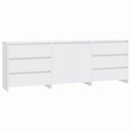 Helloshop26 - Buffet bahut commode armoire meuble de rangement organisateur cuisine salle de séjour salons 3 pcs bois d'ingénierie 02_0037005 - 3000 Helloshop26 - Buffet bahut commode armoire meuble de rangement organisateur cuisine salle de séjour salons 3 pcs bois d'ingénierie 02_0037005 - 3000