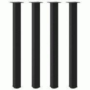 Helloshop26 - Lot de 4 pieds de table de bar modernes ajustables 110-112 cm en acier thermolaqué noir 02_0056777 - noir acier 3000239707876