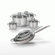 Lot 3 Poêles 24/28/32 cm et 4 Faitouts 12/14/20/24 cm Elo Relief Solution - gris 3176239942798