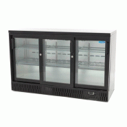 Maxima - Réfrigérateur à boissons 3 portes coulissantes, 6 étagères réglables, double vitrage, LED, température 0-12°C, 135x51.5x85 cm, 323 L,