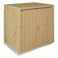 Meuble Vertigo T01 1 porte MDF naturel et chêne clair 60x47x60 cm