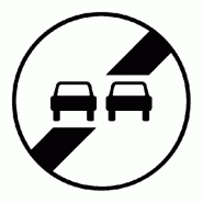 Panneau B34 - Fin d'interdiction de dépasser