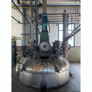 Réacteur en acier inoxydable 14 000 litres avec agitation et demi tige d'occasion - référence                        :                         c9524