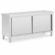 Royal Catering - Royal Catering Meuble bas en inox avec double ouverture ECO 180 x 60 cm 500 kg - Caisson de cuisine Meuble cuisine bas avec plan - in