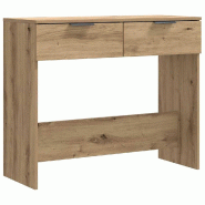 Table console chêne artisanal 90x36x75 cm bois d'ingénierie Modèle Apex Signature Plus - 856946