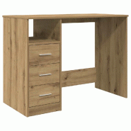 VidaXL Bureau chêne artisanal 102x50x76 cm bois d'ingénierie Modèle Milan Loft - 855853