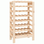 VidaXL Casier à bouteilles en bois de pin massif 61,5x30x107,5 cm - 822541