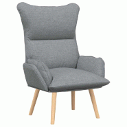 VidaXL fauteuil Gris clair 69 x 74 x 93 cm Tissu et Contreplaqué Modèle Orion Office Modern - 42001865