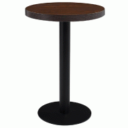 VidaXL Table de bistro Marron foncé 60 cm MDF Modèle Sirius Bois - Bois manufacturé 286422