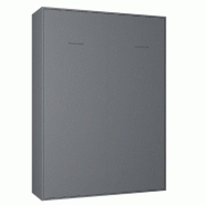 ARMOIRE LIT ESCAMOTABLE SMART-V2 GRIS GRAPHITE MAT COUCHAGE 160*200 CM.