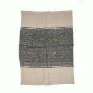 Bazar Bizar Torchon en lin Moody 50x70x2 cm noir naturel - Lot de 6 - multicolore textile INGF032NB-50x70-MTR6