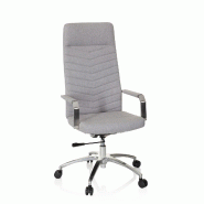 Chaise de bureau / Siège pivotant SARANTO PLUS Tissu Gris clair hjh OFFICE - gris polyester 670966