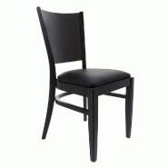 Chaise empilable d'intérieur en bois Regina coloris wengé - par 2