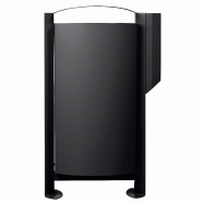 Corbeille ARKEA (40 à 100 Litres) sur pied + distributeur sacs canins - Gris Manganèse, 100L