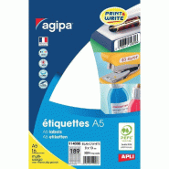 Étiquettes blanches multi-usages 9x13mm - par 3024 - pour écriture manuelle ou à imprimer