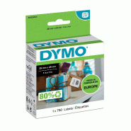 Étiquettes originales DYMO pour LabelWriter 25x25mm multi-usages blanches détachables 1 x 750 étiquettes S0929120 - blanc papier S0929120