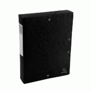 Exacompta - Réf. 50911E - 10 boites de classement Exabox Dos 60mm Carte lustrée Scotten - A4 - Noir - noir en carton 50911E_0
