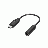 Hama USB C Klinke Adapter - HiFi Stéréo AUX pour Téléphone/PC - 4047443437198
