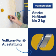 Magnetoplan Discofix aimant rond "magnum", jaune - jaune 1660002