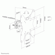 Neomounts FL40-430BL12 Support de colonne pour écran 23-42" - diam. 28-50 mm
